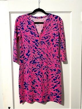 Lilly Pulitzer Alessia Dress Tropical Pin Did You Catch That Size XS